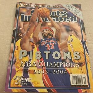 Vintage sports illustrated magazine, Detroit Pistons NBA champions